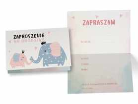 Zaproszenie ZZ-078 Słoniki KUKARTKA