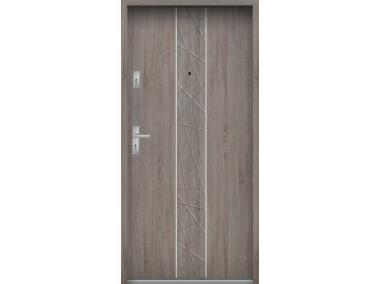 Zdjęcie: Drzwi wejściowe do mieszkań Bastion A-40 Dąb szary 90 cm prawe ODR KR CENTER