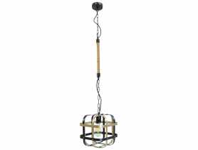 Lampa wisząca Klatka E27 czarna + złoto IL MIO
