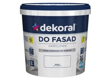 Zdjęcie: Farba elewacyjna fasadowa 1 L śnieżnobiała Polinit DEKORAL