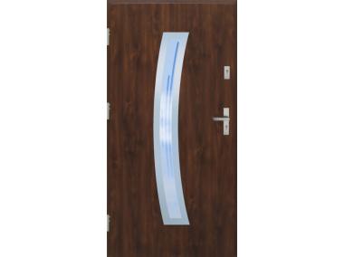 Zdjęcie: Drzwi zewnętrzne stalowo-drewniane Disting Otello 02 Orzech 80 cm lewe KR CENTER