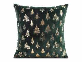 Poduszka świąteczna 45x45 cm zielono-złota EUROFIRANY