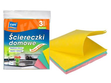 Zdjęcie: Ściereczki domowe Extra 38x40 cm - 3 szt. RAVI