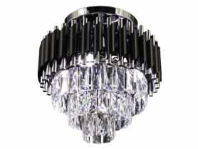 Żyrandol kryształowy Toledo 4-punktowy czarny chrom ELEM