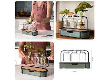 Zdjęcie: Stacja propagacji roślin Plant Care szklana z metalową podstawą FISKARS