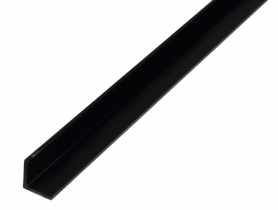 Profil kątowy PVC czarny 2000x15x15x1,2 mm ALBERTS
