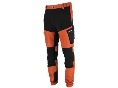 Zdjęcie: Spodnie z elementami stretch ceglasto-czarne, 3XL, CE, LAHTI PRO