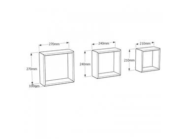Zdjęcie: Półka modułowa kwadratowa FSS 100 biała 270x240x210 mm VELANO