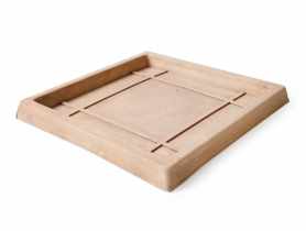 Podstawka pod doniczkę 23x23x2 cm beżowa TIN TOURS