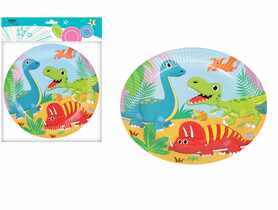Talerze papierowe LGP Dinosaur 18 cm, 6 sztuk art. 22111 DECOR