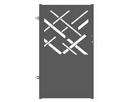 Furtka Ana 0,90 m, 1,50 m, stal ocynk+RAL7016 struktura lewa POLBRAM