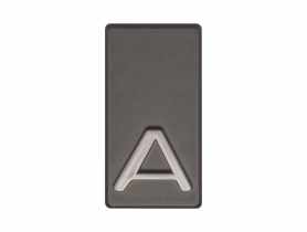 Litera PCV samoprzylepna "A" grafit METRO