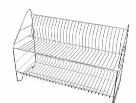 Suszarka podwójna 60 cm z podstawką srebrna FLORENTYNA