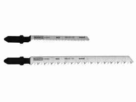 Brzeszczoty do wyrzynarek uchwyt T 76 mm 100 mm metal drewno 2 mm 4 mm HSS HCS 2 elementy RAWLPLUG