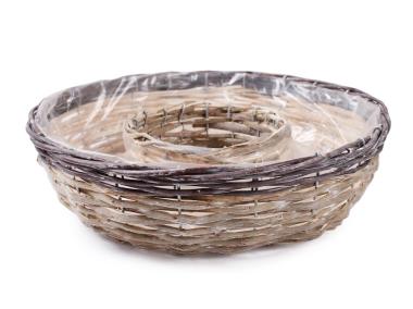 Zdjęcie: Koszyk wiklinowy Opona 35x35x10 cm okrągły TIN TOURS