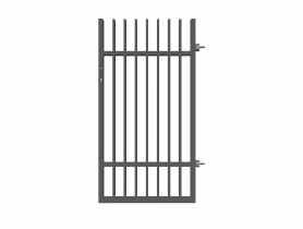 Furtka Anika 0,90 m, 1,80 m, stal ocynk+RAL7016 struktura, prawa z elektrozaczepem POLBRAM