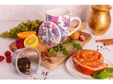 Zdjęcie: Kubek z zaparzaczem i pokrywką 340 ml dekoracja bez ALTOM DESIGN