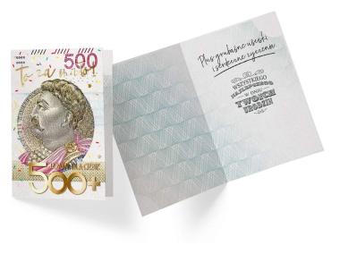 Zdjęcie: Karnet PP-2186 Urodziny - banknot 500 KUKARTKA
