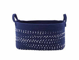 Kosz prostokątny pleciony 27x37x20cm granatowy ALTOMDESIGN