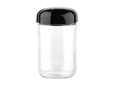 Zdjęcie: Pojemnik szklany z plastikową pokrywą 660ml czarny ALTOMDESIGN
