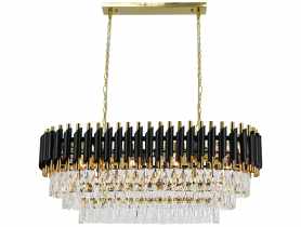 Lampa wisząca Toledo 8-punktowa 80 cm czarno-złota ELEM