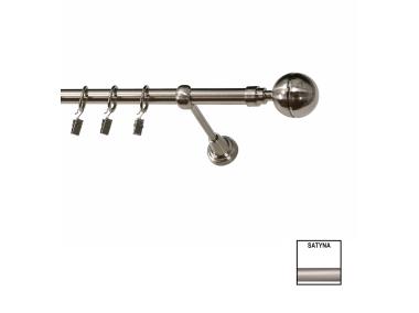 Zdjęcie: Karnisz pojedynczy Zeus fi 19 mm - 200 cm kula satyna KARWEL