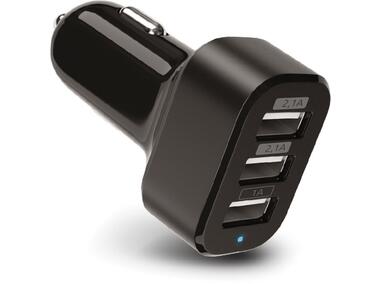 Zdjęcie: Ładowarka samochodowa 3xUSB 5,2A czarna LB0087 LIBOX