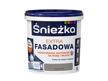 Zdjęcie: Farba Extra Fasadowa Ciemny Szary 1L N ŚNIEŻKA