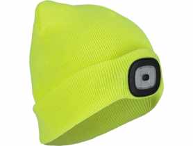 Czapka akrylowa z oświetleniem LED, żółta, CE, LAHTI PRO