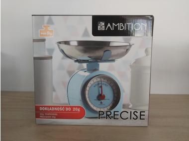 Zdjęcie: Waga kuchenna niebieska z czerwoną wskazówką 5 kg AMBITION