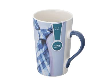 Zdjęcie: Kubek stożek wysoki Najlepszy dziadek 430 ml dekoracja niebieski krawat ALTOM DESIGN