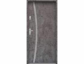 Drzwi wejściowe do mieszkań Bastion R-61 Beton ołówkowy 90 cm prawe OSPŁ KR CENTER