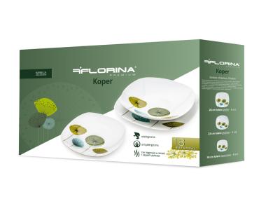 Zdjęcie: Komplet talerzy Koper 18 -elementowy FLORINA
