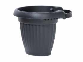 Doniczka Terra rynnowa 20 cm grafit PROSPERPLAST