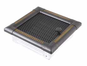 Kratka kominkowa wentylacyjna Exclusive 16x16 cm z żaluzją grafit, mosiądz-patyna PARKANEX