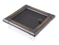 Kratka kominkowa wentylacyjna Exclusive 16x16 cm z żaluzją grafit, mosiądz-patyna PARKANEX