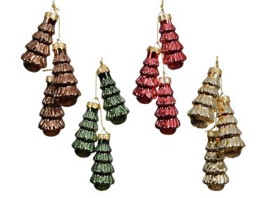 Zdjęcie: Bombka szklana - choinka 4 kolory KAEMINGK