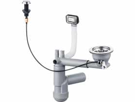 Syfon do zlewozmywaka granitowego 1-komorowego - Space-Saver Space-Saver Lux stal DEANTE