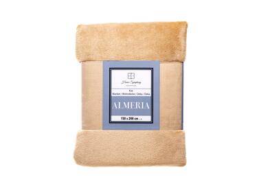 Zdjęcie: Koc Almeria 150x200 cm beż oliwkowy microfibra 280 g/m2 EUROMAT