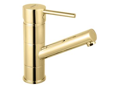 Zdjęcie: Bateria umywalkowa z obrotową wylewką Fiesta, jasny złoty FERRO