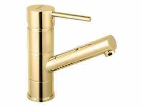Bateria umywalkowa z obrotową wylewką Fiesta, jasny złoty FERRO