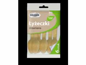 Łyżeczki drewniane eko 6 szt. GROSIK