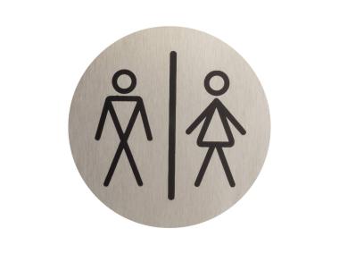 Zdjęcie: Oznaczenie ANO 75 mm WC - męskie/damskie inox METRO