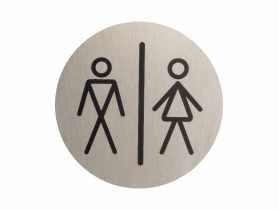 Oznaczenie ANO 75 mm WC - męskie/damskie inox METRO