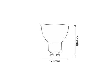 Zdjęcie: Żarówka LED GU10 SMD 6 W WW 500 lm Platinum POLUX