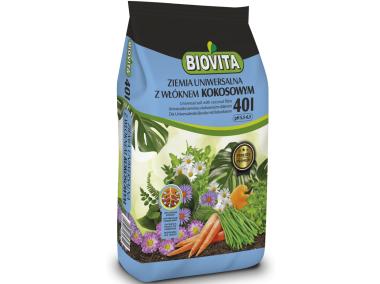 Zdjęcie: Ziemia uniwersalna z włóknem kokosowym Premium 40L BIOVITA