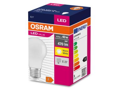 Zdjęcie: Lampa LED Value Classic A 40 FR 4,9 W 2700 K E27 OSRAM