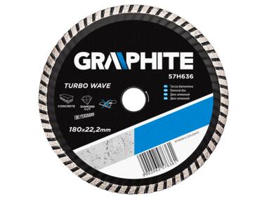 Zdjęcie: Tarcza diamentowa 180 x 22.2 mm, turbo wave GRAPHITE