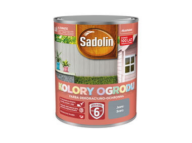 Zdjęcie: Farba do drewna Kolory ogrodu 0,7 L jasny szary SADOLIN