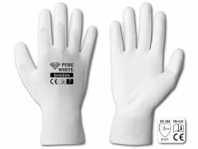 Rękawice ochronne Pure White poliuretan, rozmiar 7 BRADAS
